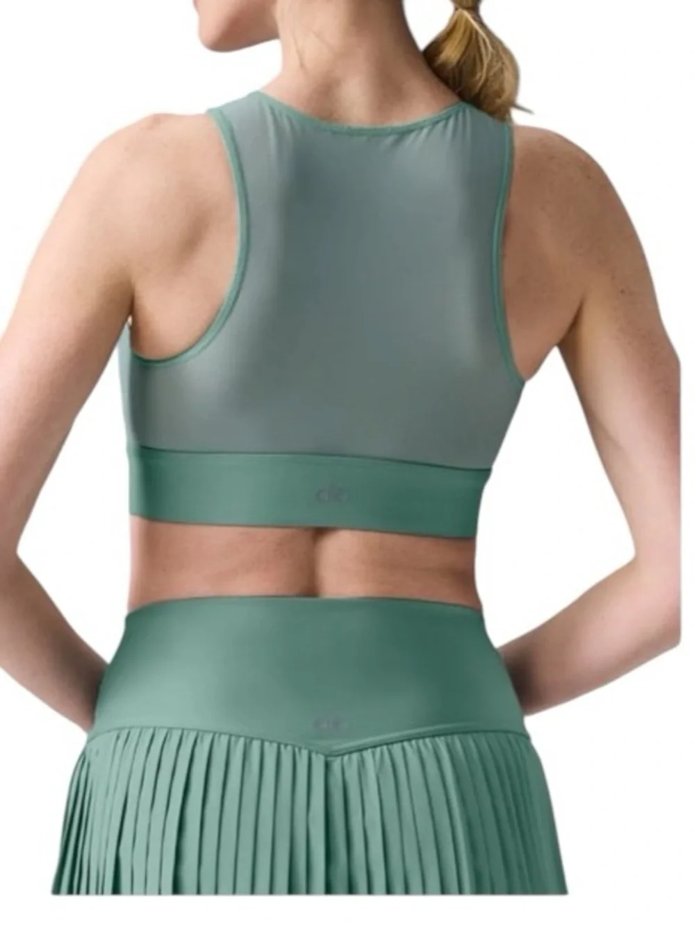Alo Yoga Airlift Mesh Coastline Bra Botanical Green Size M NWT